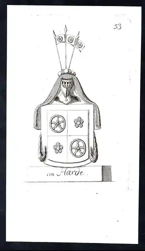 von Hoerde - Hörde Adel Wappen coat of arms Kupferstich antique print