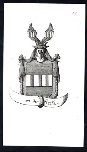 von der Recke - Adel Wappen coat of arms Kupferstich antique print