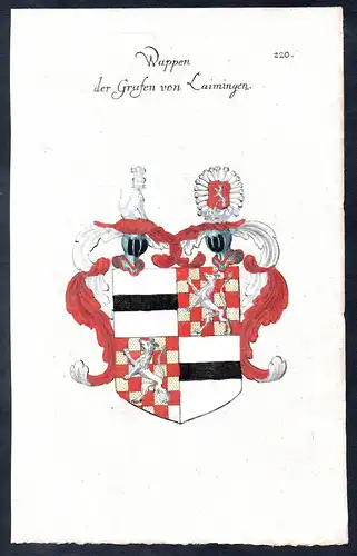 Wappen der Grafen von Laimingen - Laiming Wappen coat of arms Adel Heraldik heraldry