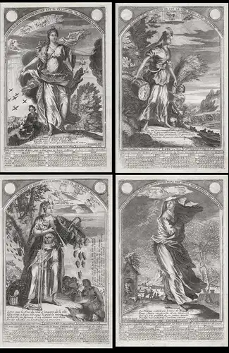 Le Printemps. / L'Eté / L'Autonne / L'Hiver - Allegorien auf die vier Jahreszeiten. / Allegories of the four s