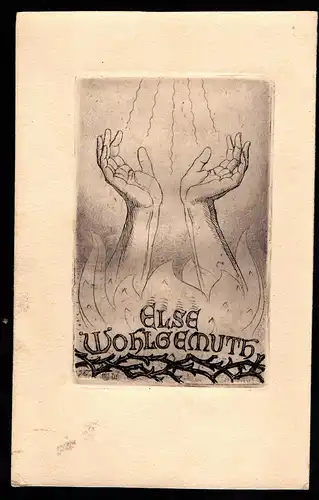 Exlibris für Else Wohlgemuth / Radierung etching