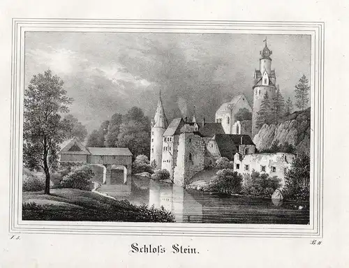Schloss Stein. - Burg Stein (b. Zwickau) Hartenstein Ansicht