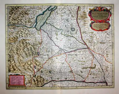 Nova Alemaniae sive Sveviae Superioris Tabula. - Schwaben Bodensee Karte map