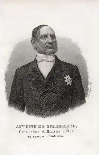 Antoine de Schmerling - Anton von Schmerling (1805-1893) Wien Jurist Politiker Portrait