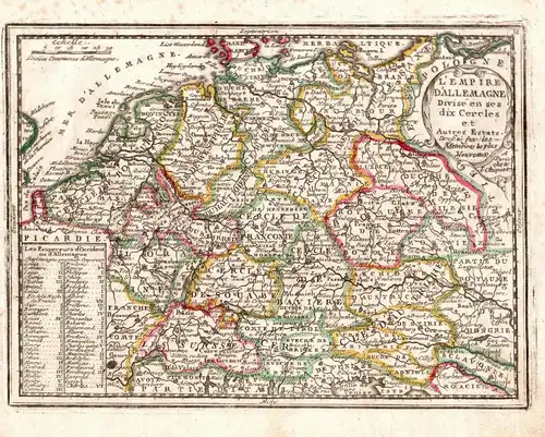 L'Empire d'Allemagne - Deutschland Deutsches Reich Holland Germany Österreich Polen Schweiz Karte map