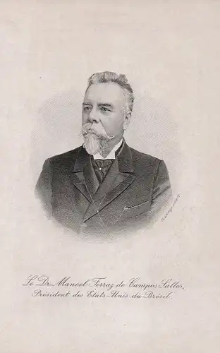Le Dr. Manoel Ferraz de Campos-Salles, President des Etats-Unis du Bresil - Manuel Ferraz de Campos Sales (184