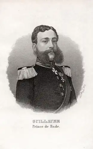 Guillaume Prince de Bade - Wilhelm von Baden (1792-1859) Prinz Markgraf Karlsruhe Portrait