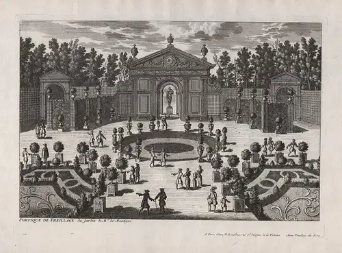 Portique de Treillage du Jardin de Mr. de Montigné. - Paris Maison de Montigny jardin garden Garten architectu