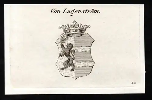 Von Lagerström. - Wappen coat of arms Adel Heraldik heraldry