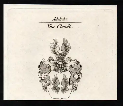 Von Cloudt. - Wappen coat of arms Adel Heraldik heraldry