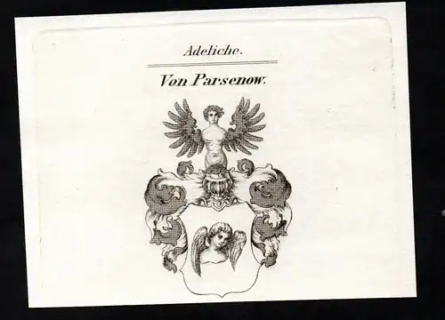 Von Parsenow. -  Wappen coat of arms Adel Heraldik heraldry