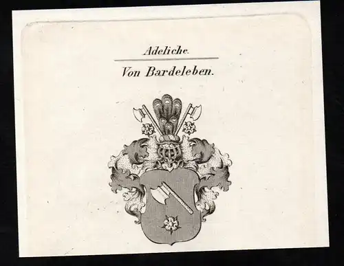 Von Bardeleben. - Wappen coat of arms Adel Heraldik heraldry