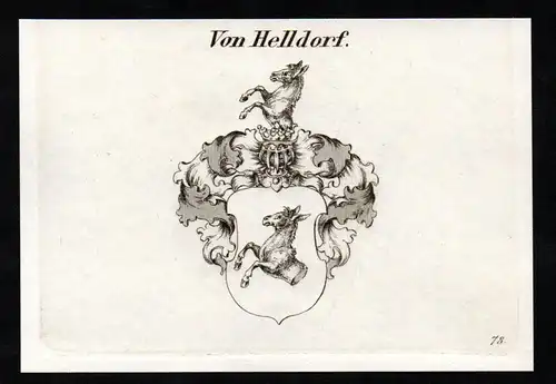 Von Hellendorf. - Helldorff Helldorf Wappen coat of arms Adel Heraldik heraldry