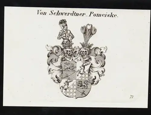 Von Schwerdtner-Pomeiske - Wappen coat of arms Adel Heraldik heraldry