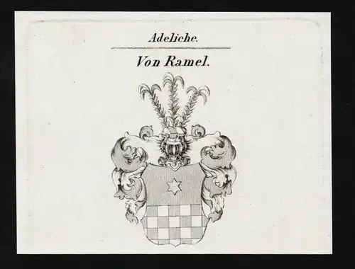 Von Ramel - Ramel Rahmel Romele Wappen coat of arms Adel Heraldik heraldry