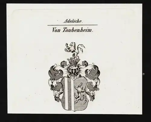Von Taubenheim - Wappen coat of arms Adel Heraldik heraldry