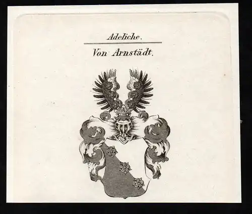 Von Arnstädt. - Arnstedt Wappen coat of arms Adel Heraldik heraldry