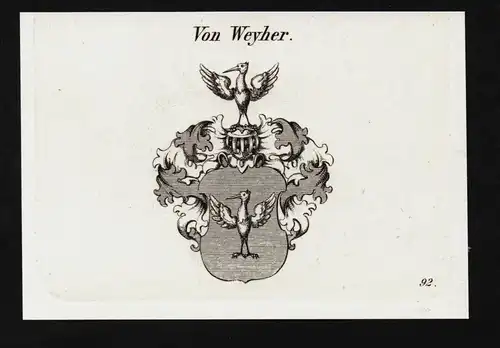 Von Weyher - Weyher Weiher Wappen coat of arms Adel Heraldik heraldry