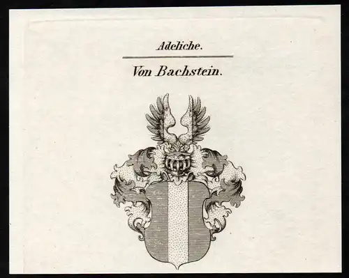 Von Bachstein. -  Wappen coat of arms Adel Heraldik heraldry