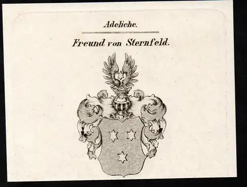 Freund von Sternfeld. - Wappen coat of arms Adel Heraldik heraldry