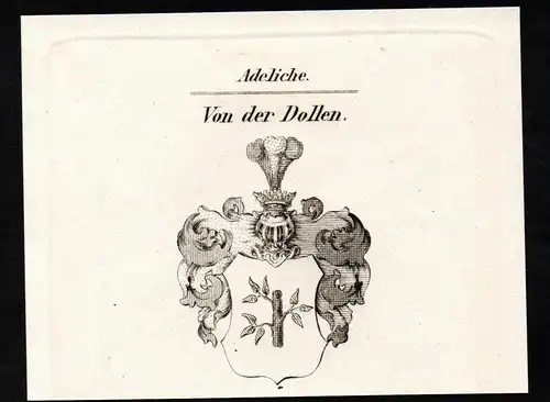 Von der Dollen. - Wappen coat of arms Adel Heraldik heraldry