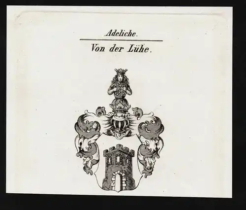 Von der Lühe. - Wappen coat of arms Adel Heraldik heraldry