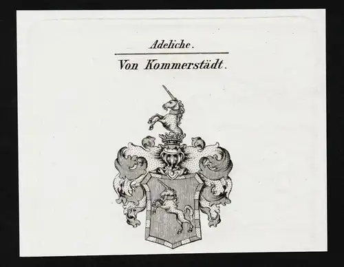 Von Kommerstädt - Wappen coat of arms Adel Heraldik heraldry