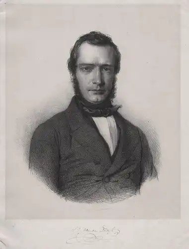 Samuel Johannes van den Bergh (1814-1868) Dutch poet Drogist Den Haag Portrait