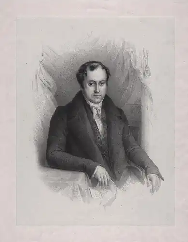 Jan Jacobus-Franciscus Wap (1806-1880) Dutch writer Rotterdam Den Haag Breda Portrait