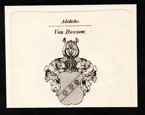 Von Dossow - Dossau Dossen Dossow Wappen coat of arms Adel Heraldik heraldry
