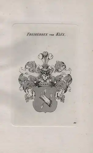 Freiherren von Klüx - Wappen coat of arms Heraldik heraldry