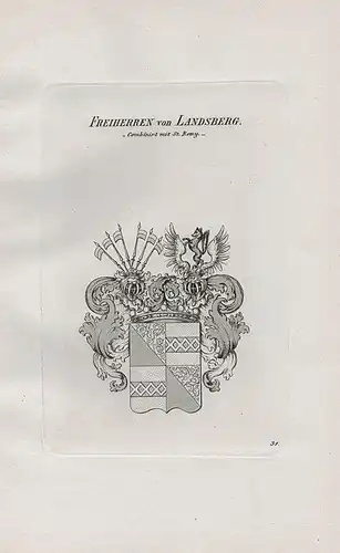 Freiherren von Landsberg - Wappen coat of arms Heraldik heraldry