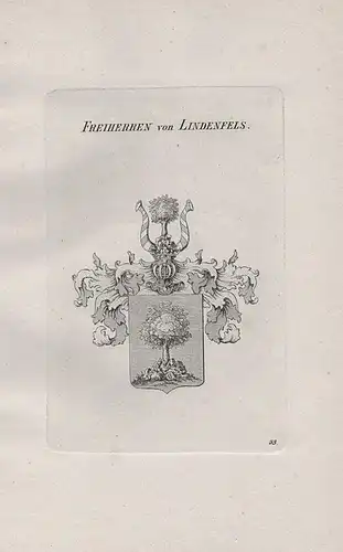 Freiherren von Lindenfels - Wappen coat of arms Heraldik heraldry