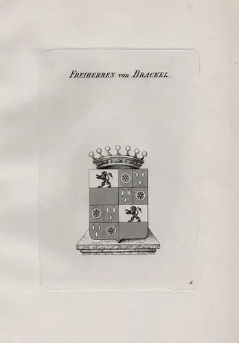 Freiherren von Brackel - Wappen coat of arms Heraldik heraldry