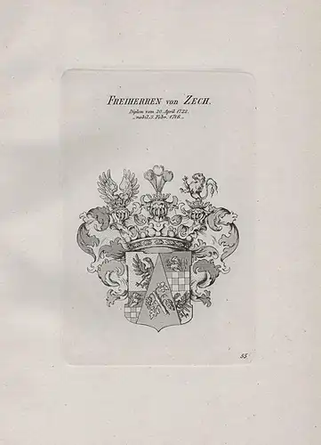 Freiherren von Zech - Wappen coat of arms Heraldik heraldry
