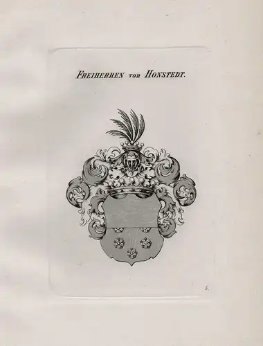 Freiherren von Honstedt - Wappen coat of arms Heraldik heraldry