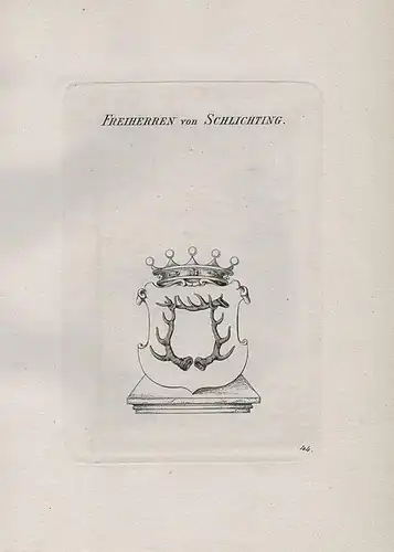 Freiherren von Schlichting - Wappen coat of arms Heraldik heraldry