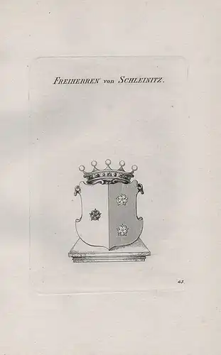 Freiherren von Schleinitz - Wappen coat of arms Heraldik heraldry