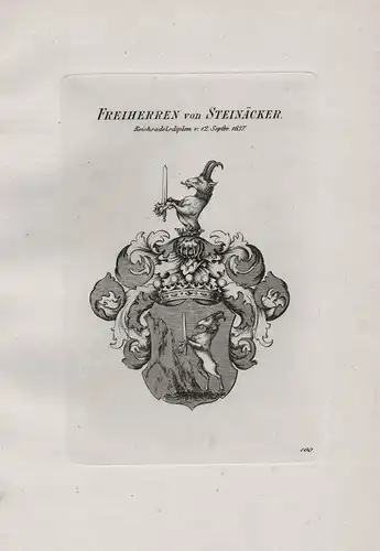 Freiherren von Steinäcker - Steinaecker Wappen coat of arms Heraldik heraldry