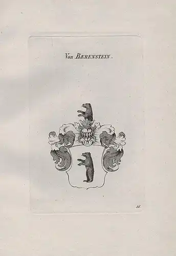 Von Baerenstein - Bärenstein Wappen coat of arms Heraldik heraldry