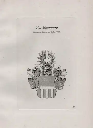 Von Meerheim - Meerheimb Meerheim Wappen coat of arms Heraldik heraldry