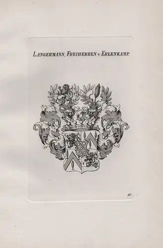 Langermann, Freiherren v. Erlenkamp - Langermann und Erlencamp Wappen coat of arms Heraldik heraldry