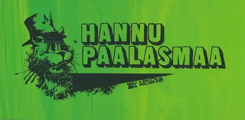 Exlibris für Hannu Paalasmaa / Latvia Latvija Lettland Musik music Kater tomcat cat