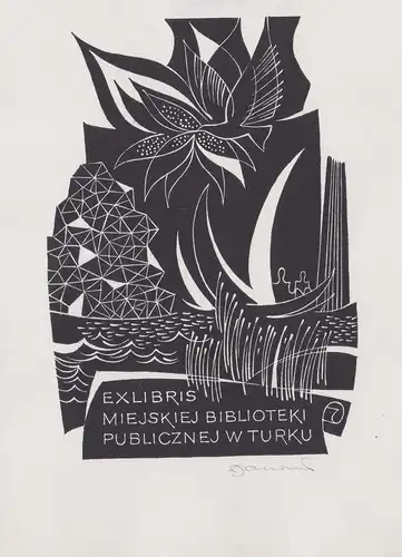 Exlibris für Miejskiej Biblioteki Publicznej W Turku / Turek Polen Poland Polska