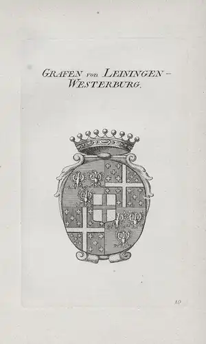 Grafen von Leiningen-Westerburg - Wappen coat of arms Heraldik heraldry