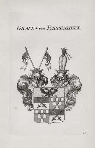 Grafen von Pappenheim - Wappen coat of arms Heraldik heraldry