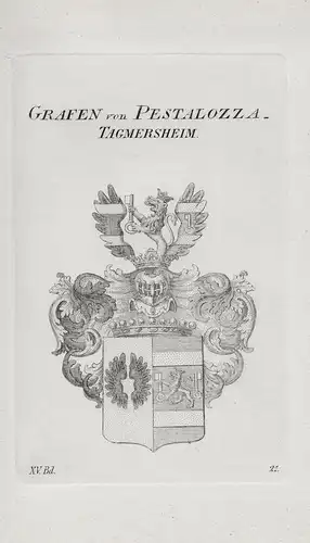 Grafen von Pestalozza-Tagmersheim - Wappen coat of arms Heraldik heraldry