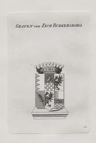 Grafen von Zech Burkersroda - Wappen coat of arms Heraldik heraldry