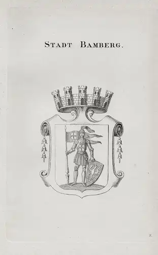 Stadt Bamberg - Wappen coat of arms Heraldik heraldry