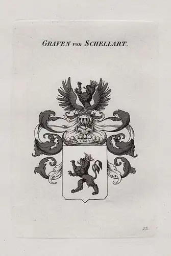 Grafen von Schellart - Wappen coat of arms Heraldik heraldry